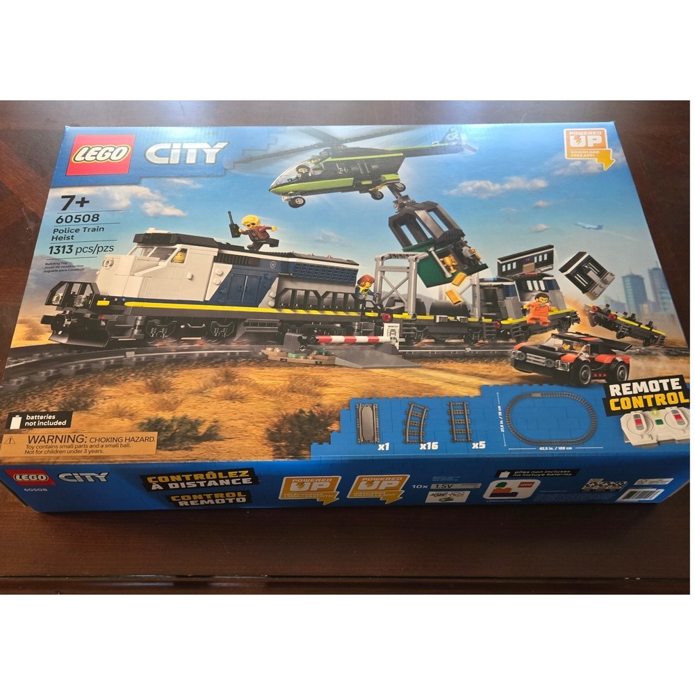 LEGO City Police Train Heist 60508 Motorized Building Set 1313 Pcs NEW